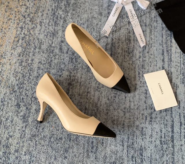 Chanel女鞋 香奈兒2020Cruise新款 小香單鞋 Chanel羊皮高跟涼鞋  naq1122
